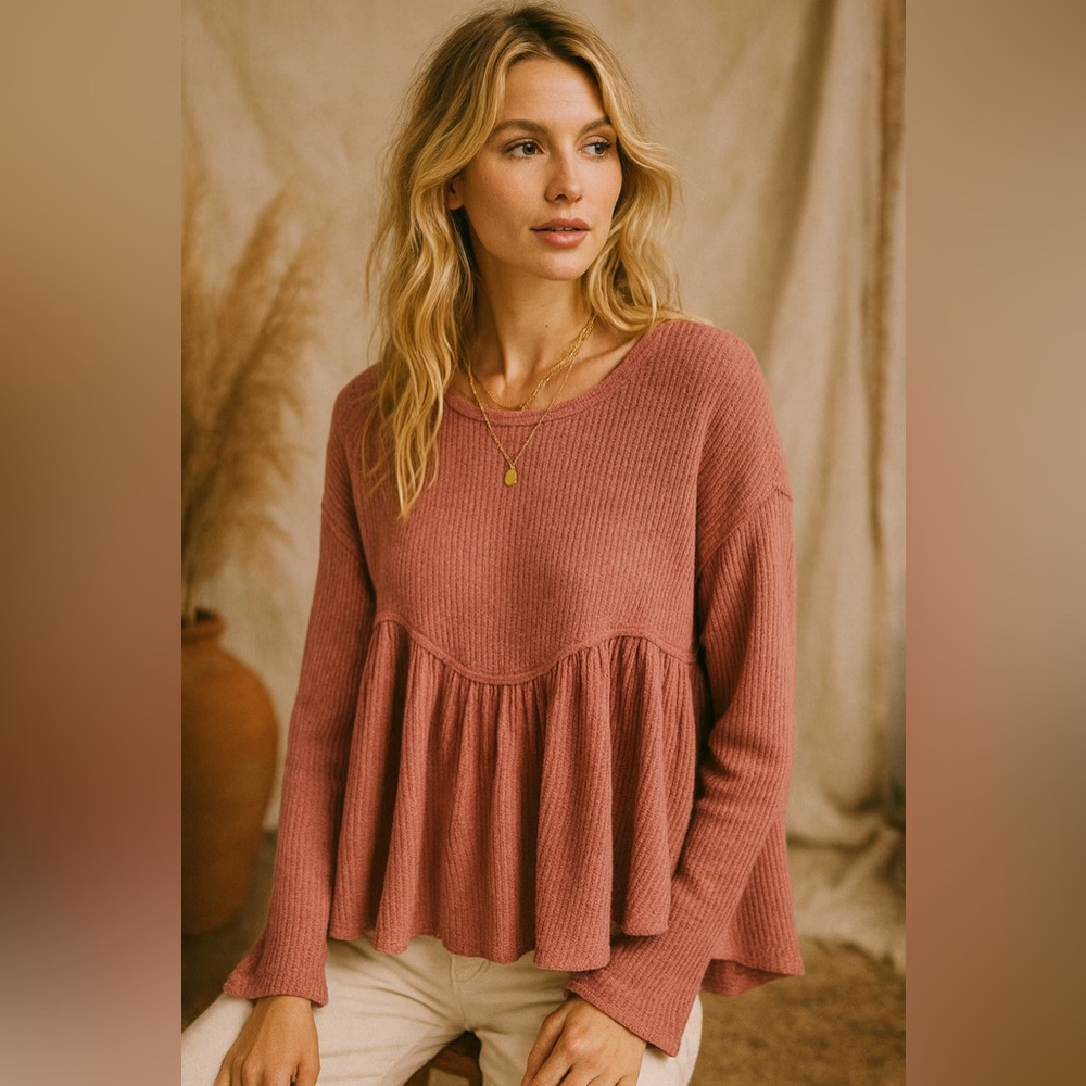 Women's Rose Sweater - Crew Neck